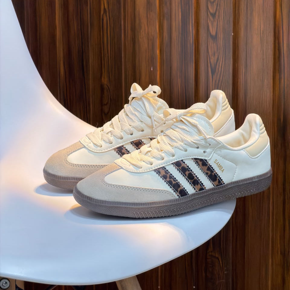 Adidas Samba OG Leopard Print Cream White
