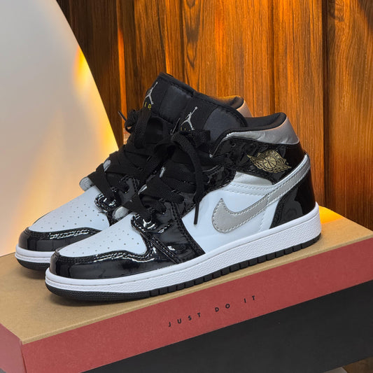Air Jordan 1 Retro Mid SE Black Metallic Silver