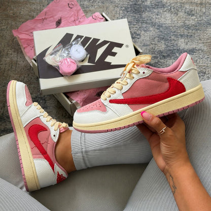Air Jordan 1 Retro Low OG SP Travis Scott Sail Tropical Pink